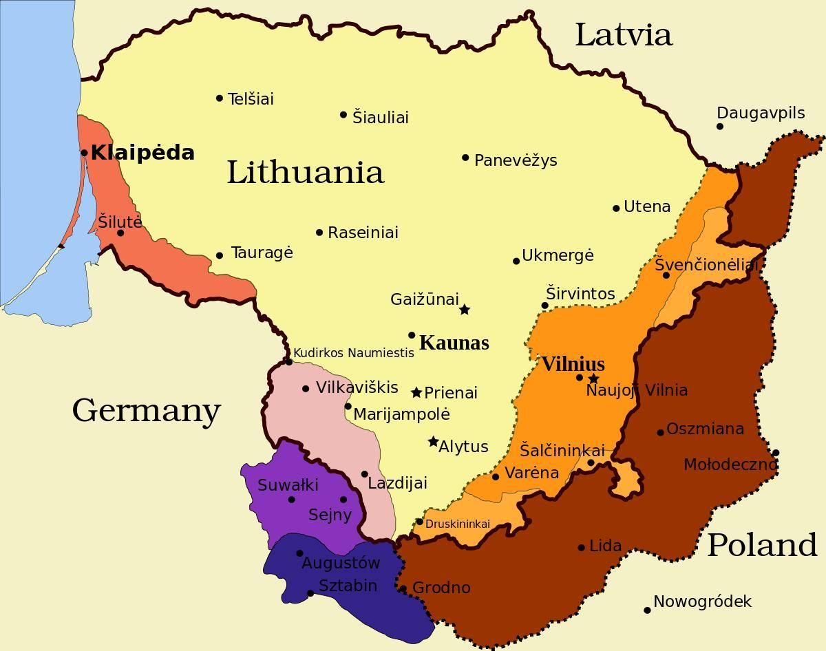 карте каунаса, Литва