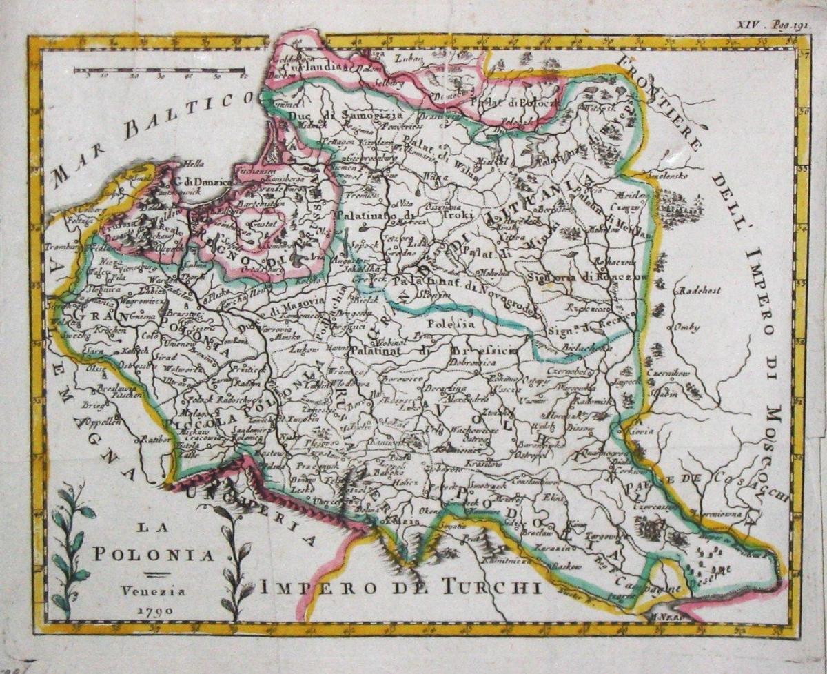Карта Литвы старый 